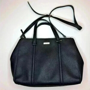 Kate Spade Newbury Lane Black Saffiano Leather Satchel Purse